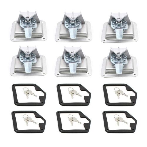 Stainless Steel Folding T-Handle Trailer Door Latch, 6 Pcs  - Lot 1080