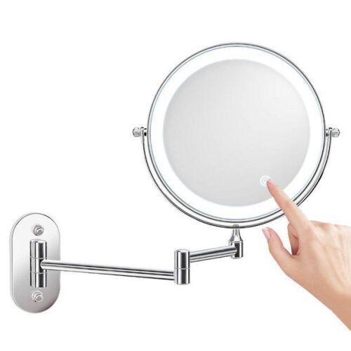 8" Wall Mounted LED Touch Double Sided Magnifying Mirror  - Lot 1099