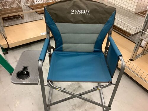 Magellan Outdoors XL Directors Chair, Table has cracks, Ecommerce Return - Lot 123