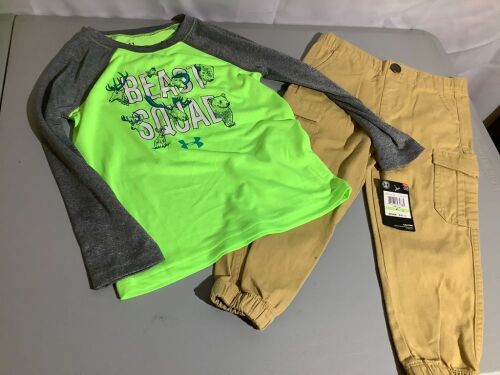 Under Armour Boys Shirt, 4T, Outdoor Kids Boys Pants, 4T, Appears New - Lot 172