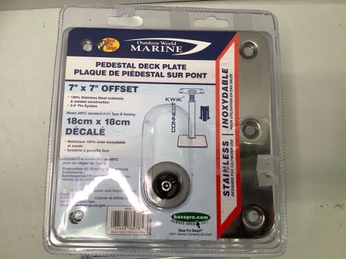 7"x7" Offset Pedestal Deck Plate, Ecommerce Return - Lot 212