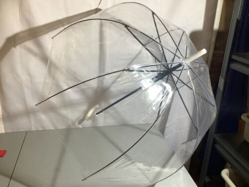 Box of (6) Clear Umbrellas, Appears New - Lot 215