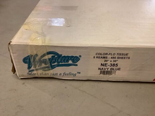 Color-Flo Tissue Paper, 5 Reams - 480 Sheets, 20"x30" Navy Blue, Appears New - Lot 239