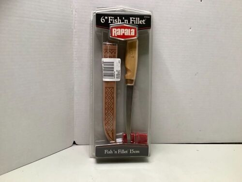 Rapala 6" Fish n Fillet Knife with Sheath, Appears New - Lot 340
