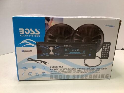 Boss 200 Watt Marine MP3 Compatible Digital Media AM/FM Receiver, Appears New - Lot 343