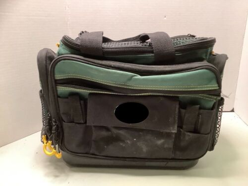 Advanced Angler Tackle Box, Some Discoloration on front, Broken Zipper, Ecommerce Return - Lot 538