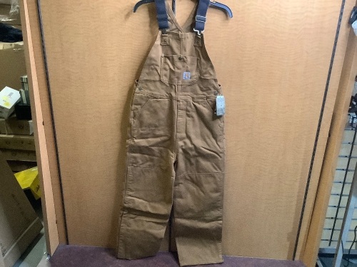 CarHartt Brown Bibs, Boys 14, Appears New - Lot 646