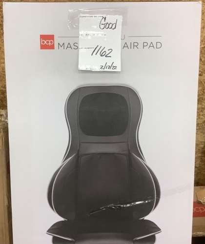 Air Compression Shiatsu Neck & Back Massager Seat w/ Heat, Rolling Massage - Lot 1162