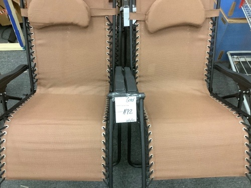 Set of 2 Adjustable Zero Gravity Patio Chair Recliners - Lot 1182