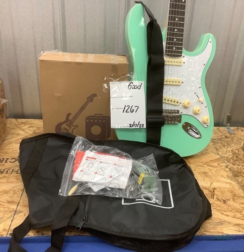 Electric Guitar Kit w/ Case, Amp, Tremolo Bar - Lot 1267