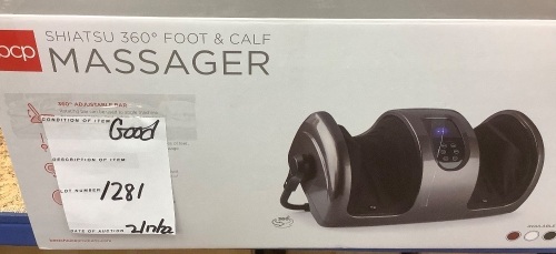 Reflexology Shiatsu Foot Massager w/ High-Intensity Rollers, Remote Control - Lot 1281