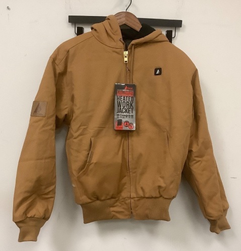 Action Heat Mens Heated Work Jacket w/ Power Bank, Untested, S, Appears New - Lot 3