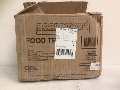 Paper Food Trays, 1000ct Box, Appears New - Lot 26