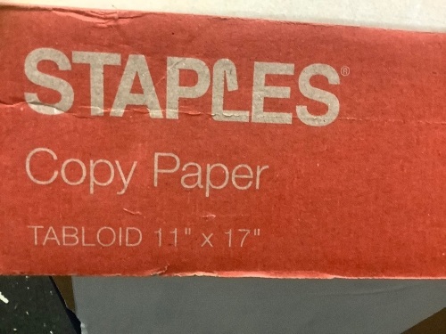 Staples 11x17 Copy Paper, 2500 Sheets, Appears new - Lot 32