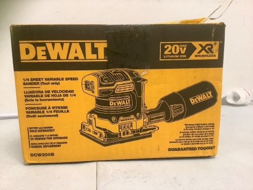 Dewalt Sander, Untested, E-Commerce Return - Lot 143