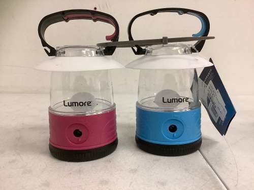 Lot of (2) Lumore Lanterns, E-Comm Return, Missing Knobs - Lot 254