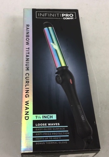 Conair Infiniti Pro Rainbow Curling Wand, Powers Up, E-Commerce Return - Lot 338