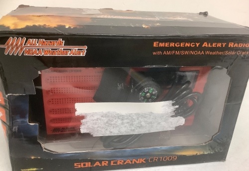 Emergency Alert Weather/ Solar Crank Radio, Untested, E-Commerce Return - Lot 398
