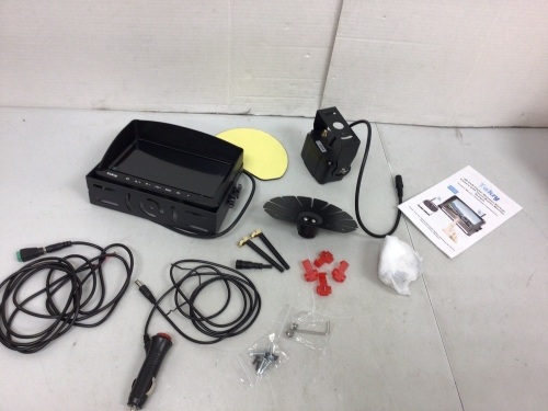 Rear View Camera w/ Monitor System Kit, Untested, E-Commerce Return - Lot 417