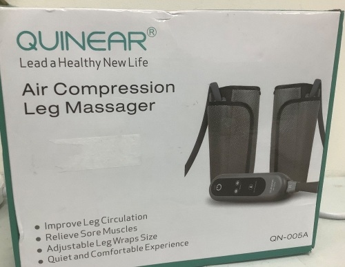 Quinear Air Compression Leg Massager, Untested, E-Commerce Return - Lot 464