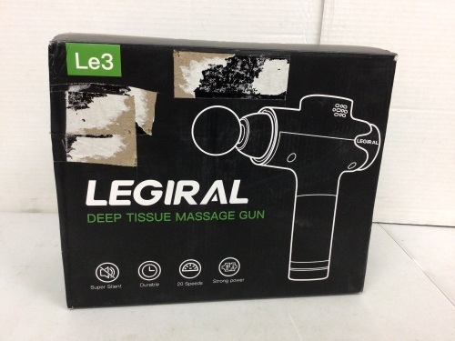 Legiral Deep Tissue Massage Gun, Powers Up, E-Commerce Return - Lot 494