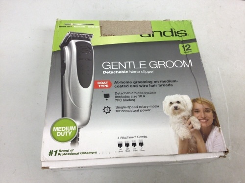 Andis Gentle Groom Dog Clippers, Powers Up, E-Commerce Return - Lot 498