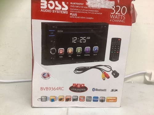 Boss Bluetooth In-Dash DVD/CD/AM/FM Car Stereo & Rear Camera, Untested, E-Commerce Return - Lot 516