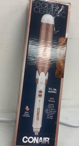 Conair Double Ceramic 1 1/2" Curling Iron, Untested, Appears New - Lot 520