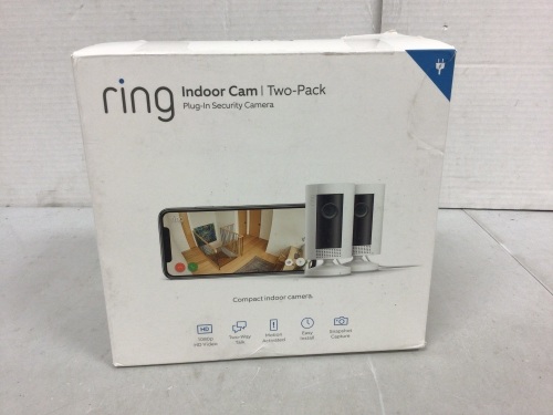 Ring Indoor Cam 2 Pack, Powers Up, E-Commerce Return - Lot 531