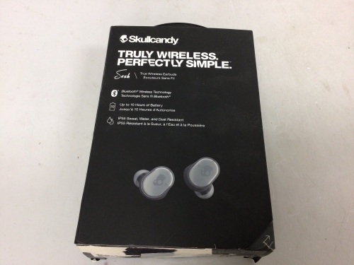 Skullcandy Wireless Earbuds, Powers up, E-Commerce Return - Lot 542