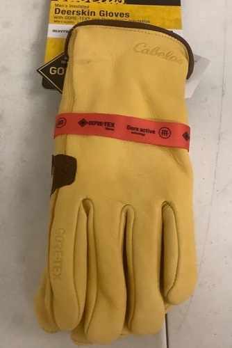 Mens Insulated Deerskin Gloves, L, Appears New - Lot 544