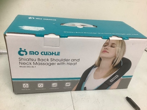 Shiatsu Back, Shoulder & Neck Massager w/ Heat, Untested, E-Commerce Return - Lot 557
