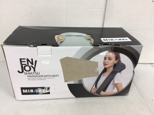 Shiatsu Massager w/ Heat, Powers Up, E-Commerce Return - Lot 576