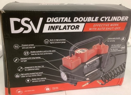 DSV Digital Double Cylinder Inflator, Untested, E-Commerce Return - Lot 584
