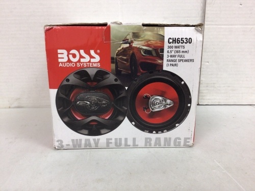 Boss Audio Systems 3 Way Full Range Speakers, Untested, E-Commerce Return - Lot 608