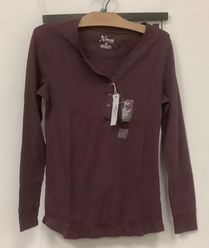 Natural Reflections Womens Thermal Shirt, M, Appears New - Lot 615