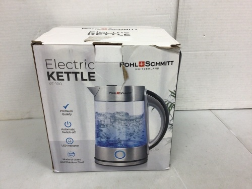 Electric Kettle, Powers Up, E-Commerce Return - Lot 619