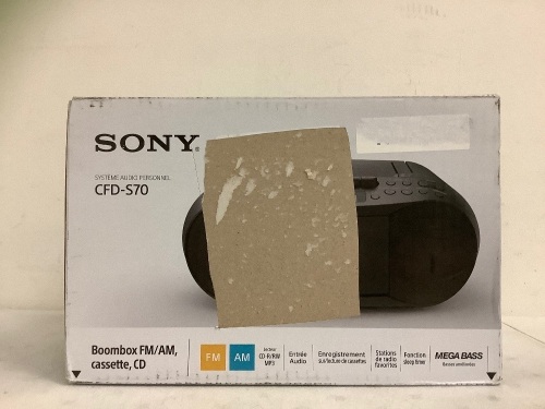 Sony Boombox, Powers Up, Appears New - Lot 691