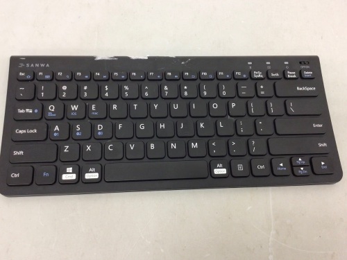 Sanwa Bluetooth Keyboard, No Charger, Powers up, E-Commerce Return - Lot 746