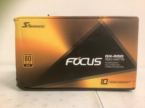 Seasonic Focus GX-550 Power Supply Fan, E-Commerce Return - Lot 885