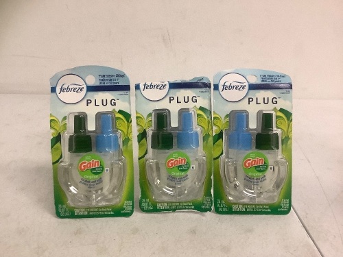 Lot of (3) Febreze Gain Plug In Refill, Appears New - Lot 894