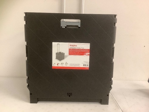 Staples Collapsible Rolling Crate, Appears New - Lot 906