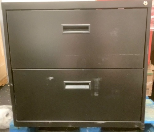 Large Filing Cabinet w/ Keys, Approx 30"W x 18"D x 28" H, E-Commerce Return/ Scuffed - Lot 910