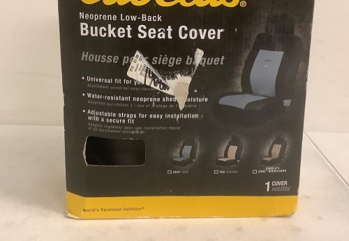 Neoprene Low Back Bucket Seat Cover, E-Commerce Return - Lot 943