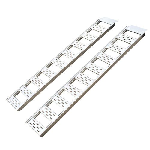 CARGOSMART Aluminum Straight Fixed Ramp with Treads, 1,250 lb. Capacity, 12" W x 78" L, 2 Pack - Lot 84