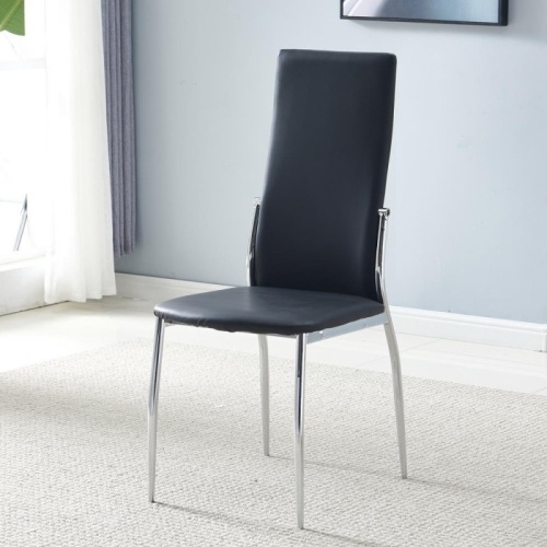Set of 4 Black Dining Chairs   - Lot 189