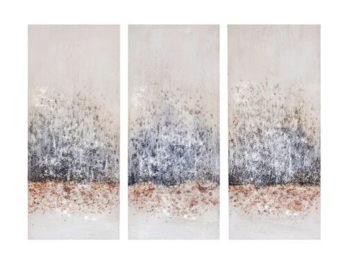 15" x 35" Twilight Mystere Hand Brush Embellished Canvas Blush/Grey - Lot 530