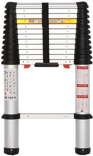 Luisladders 12.5 FT Aluminum Telescoping Extension Ladder  - Lot 540