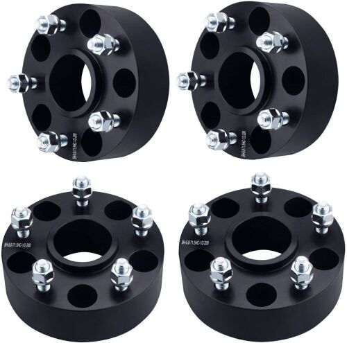 4PCS 5x5 5x127 Hubcentric Wheel Spacers with 1/2" Studs + 71.5mm Center Bore CB | fits for Jeep Commander Grand Cherokee Wrangler - Lot 641