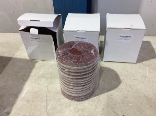 Lot of (3) S SATC 5 inch 8 Holes Dustless Hook and Loop Sanding Discs, 150PCS, Assorted Grit   - Lot 649